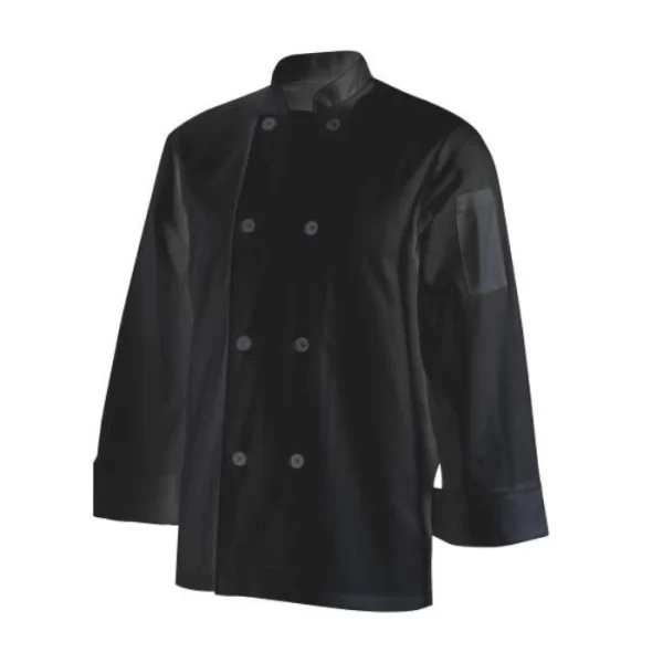 CHEFS UNIFORM JACKET BASIC LONG - BLACK - MEDIUM