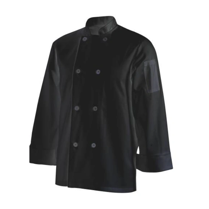CHEFS UNIFORM JACKET BASIC LONG - BLACK - MEDIUM