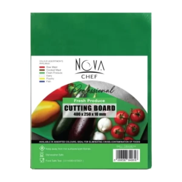 CUTTING BOARD GREEN 400X250X12MM
