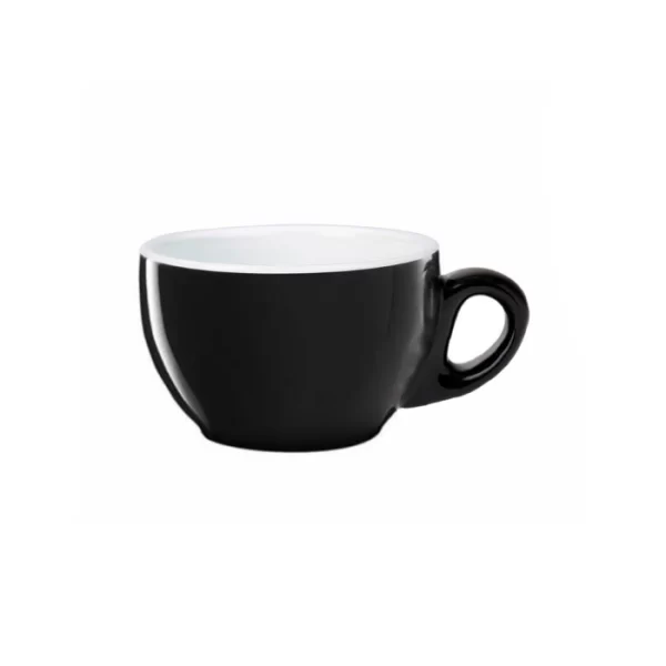ITALIA - BLACK - OPEN CAPPUCCINO CUP - 210ML