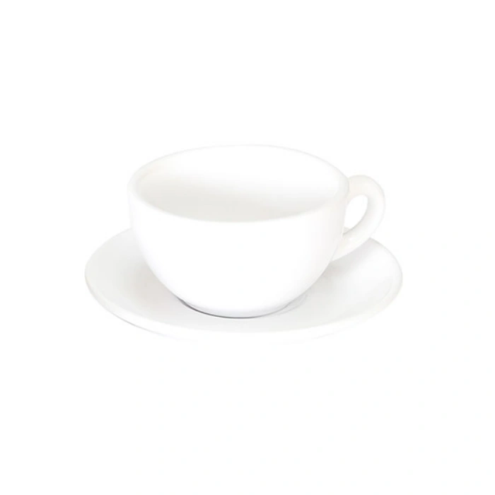 ITALIA - WHITE - OPEN CAPPUCCINO CUP - 210ML (12)