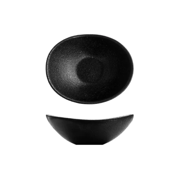 Tempest Black Oval Sauce Dish 10cm - 80ml